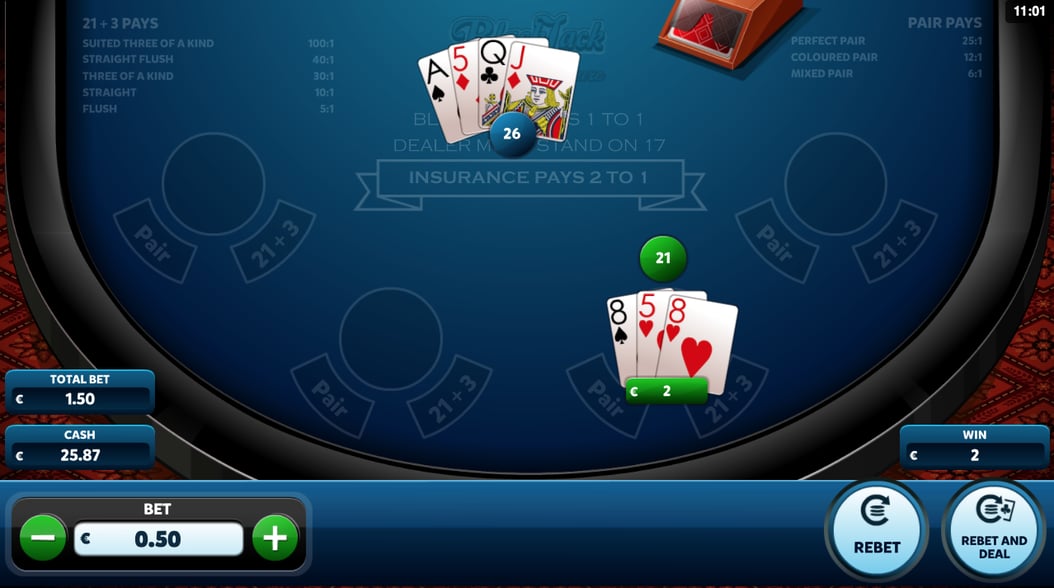Blackjack double exposure Lanadas